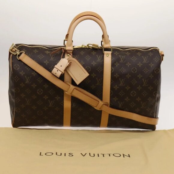 LOUIS VUITTON Monogram Keepall Bandouliere 50 Boston Bag M41416 LV Auth 129962V - Picture 9 of 14